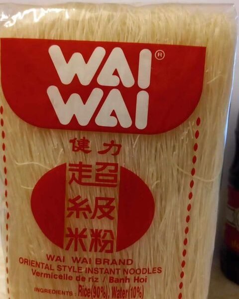 Oriental style instant noodles vermicelle WAI WAI BRAND 500G.